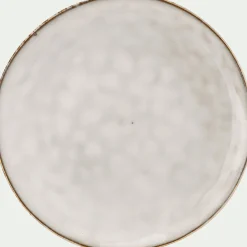 Assiette à dessert en grès D20,5cm - beige roucas