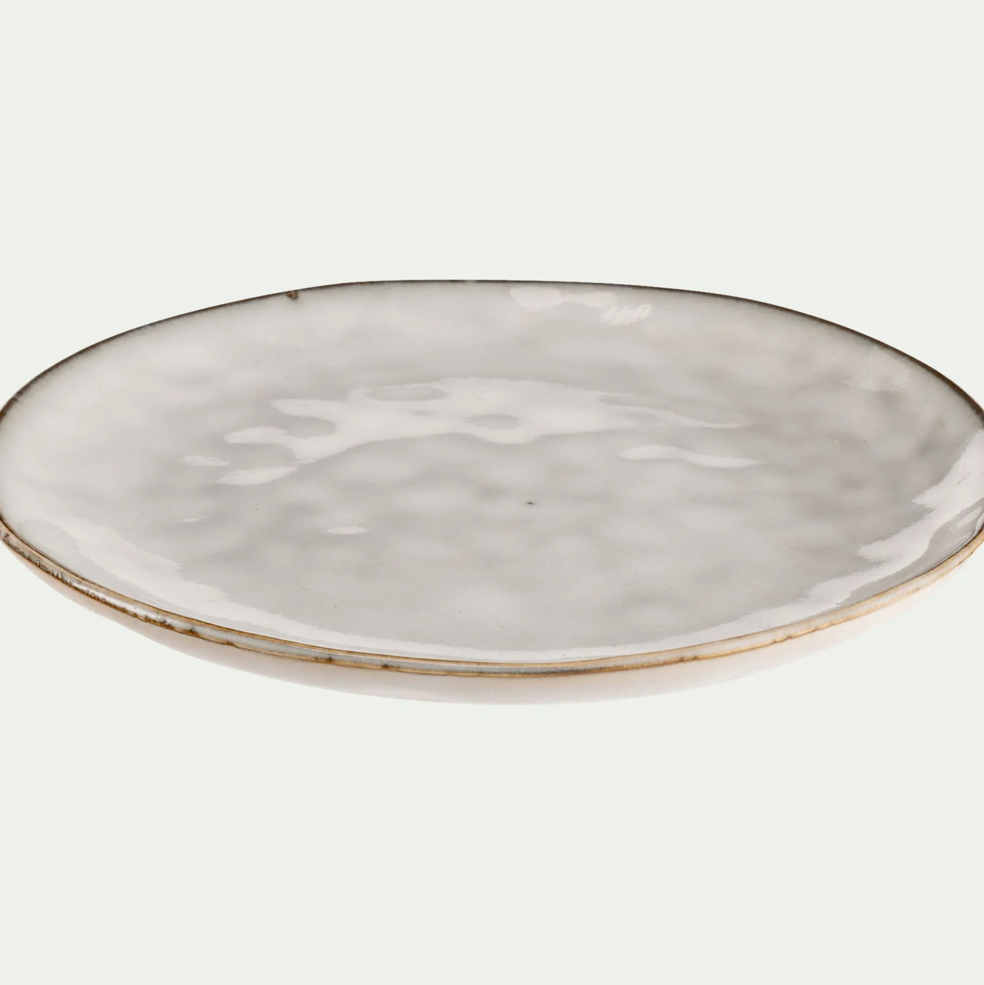 Assiette à dessert en grès D20,5cm - beige roucas