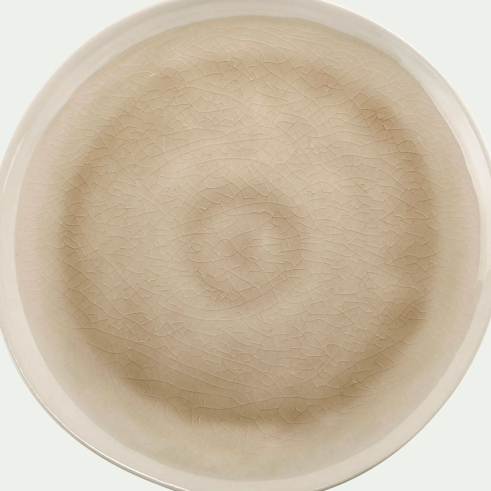 Assiette à dessert en grès D20,5cm - beige alpilles