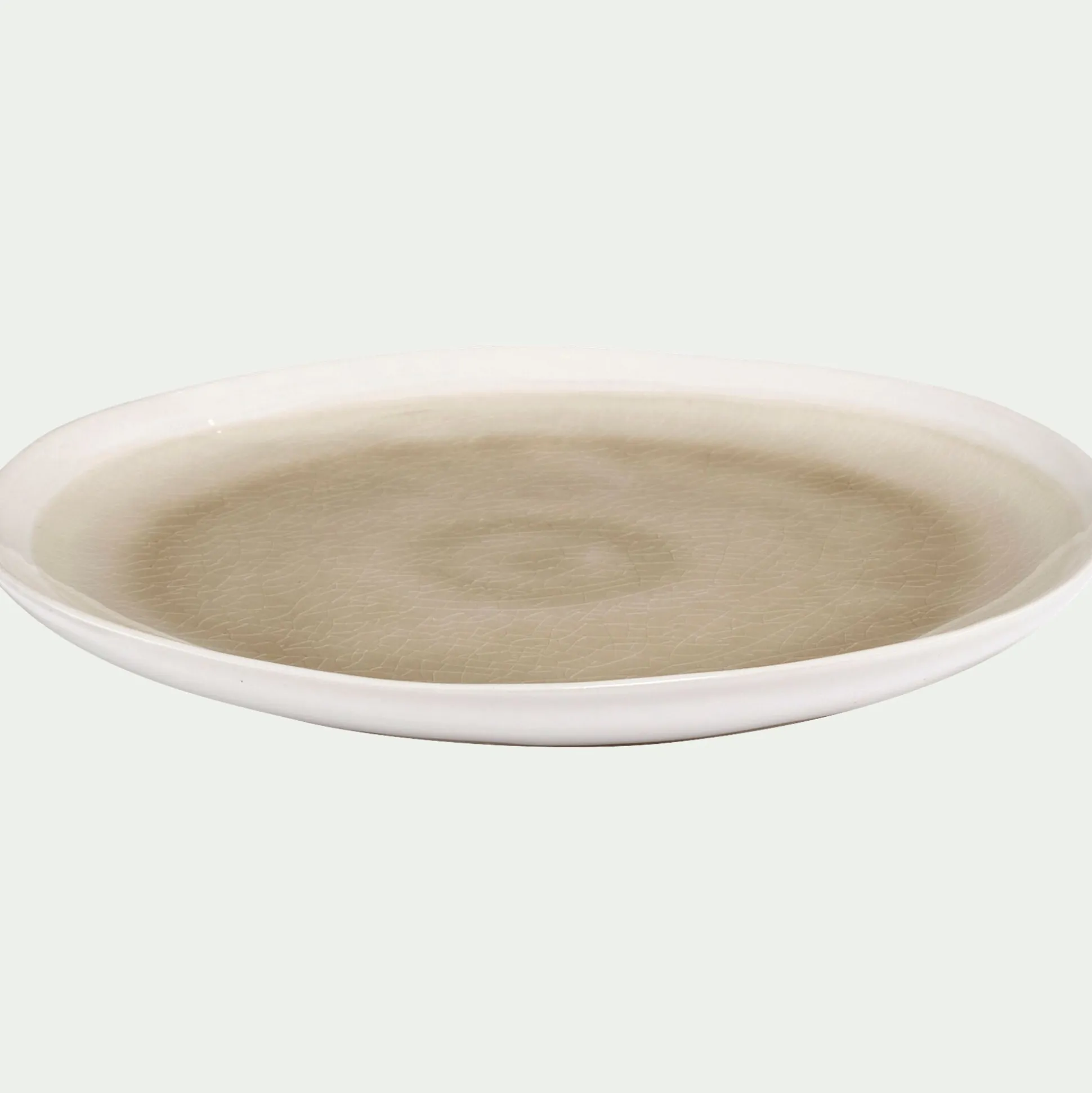 Assiette à dessert en grès D20,5cm - beige alpilles