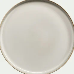 Assiette à dessert en grès D22,5cm - beige alpilles