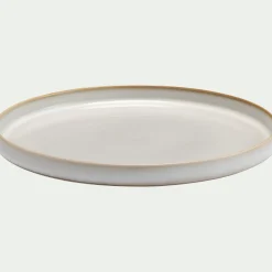 Assiette à dessert en grès D22,5cm - beige alpilles