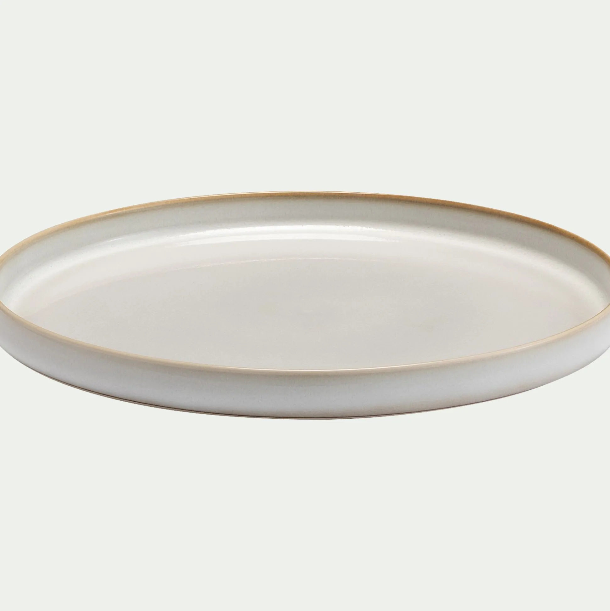 Assiette à dessert en grès D22,5cm - beige alpilles
