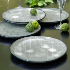 Assiette à dessert en grès D20cm - bleu calaluna