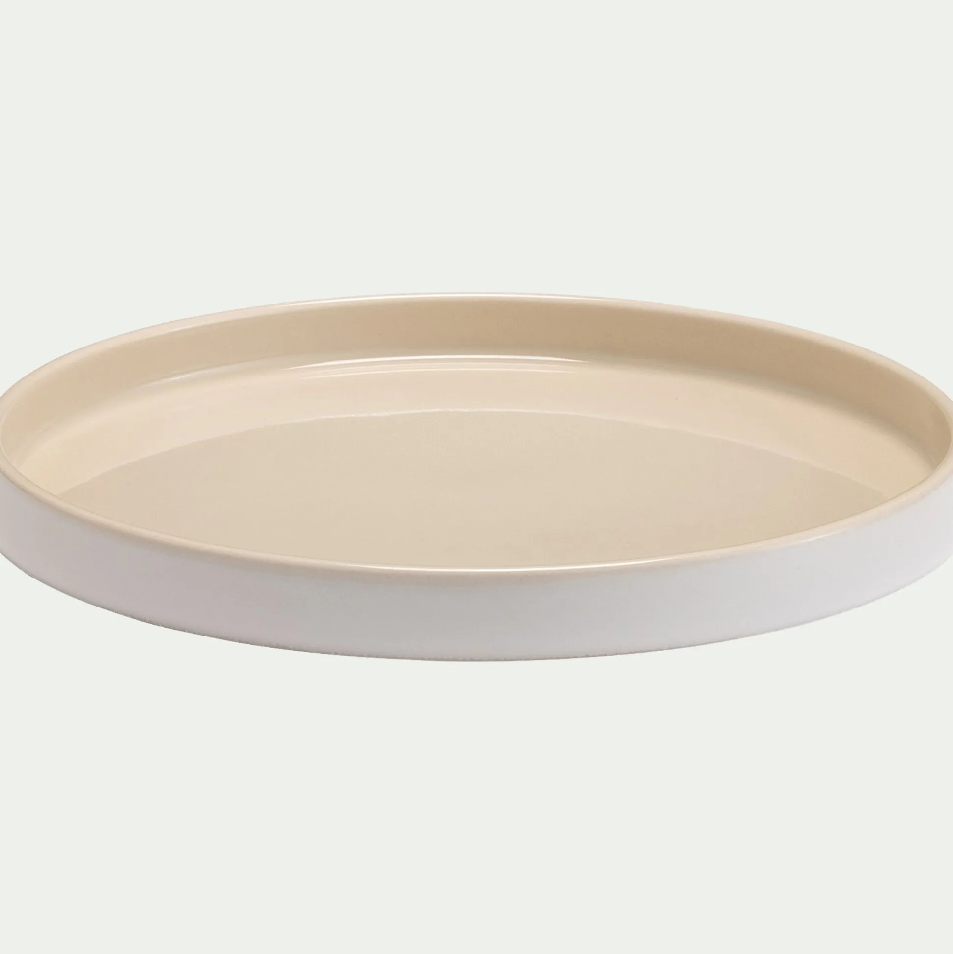 Assiette à dessert en grès D21,5cm - blanc