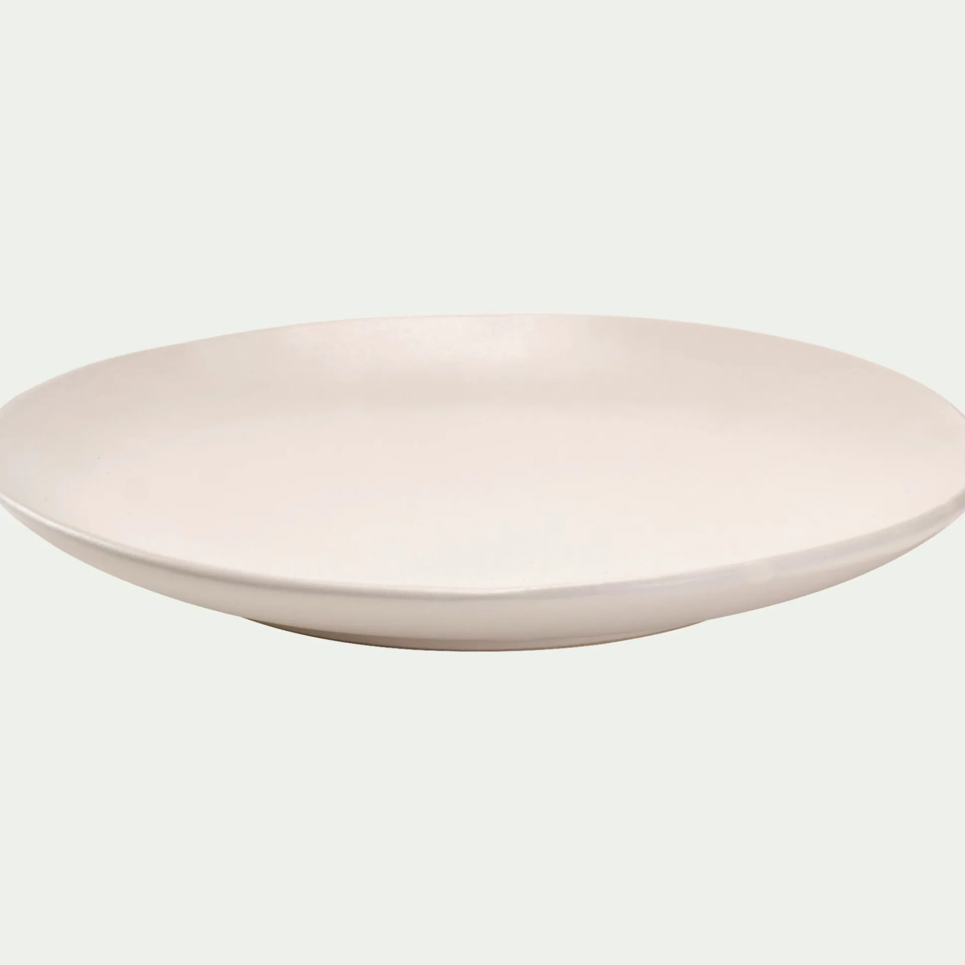 Assiette à dessert en grès D20,5cm - blanc ventoux