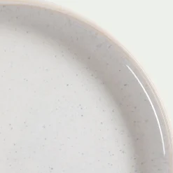 Assiette à dessert en grès D21cm - blanc