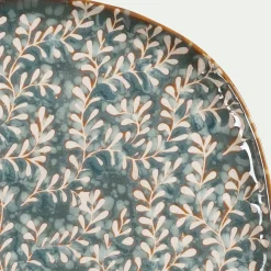 Assiette à dessert en grès D20cm - bleu autan
