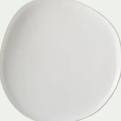 Assiette à dessert en grès D21cm - blanc ventoux