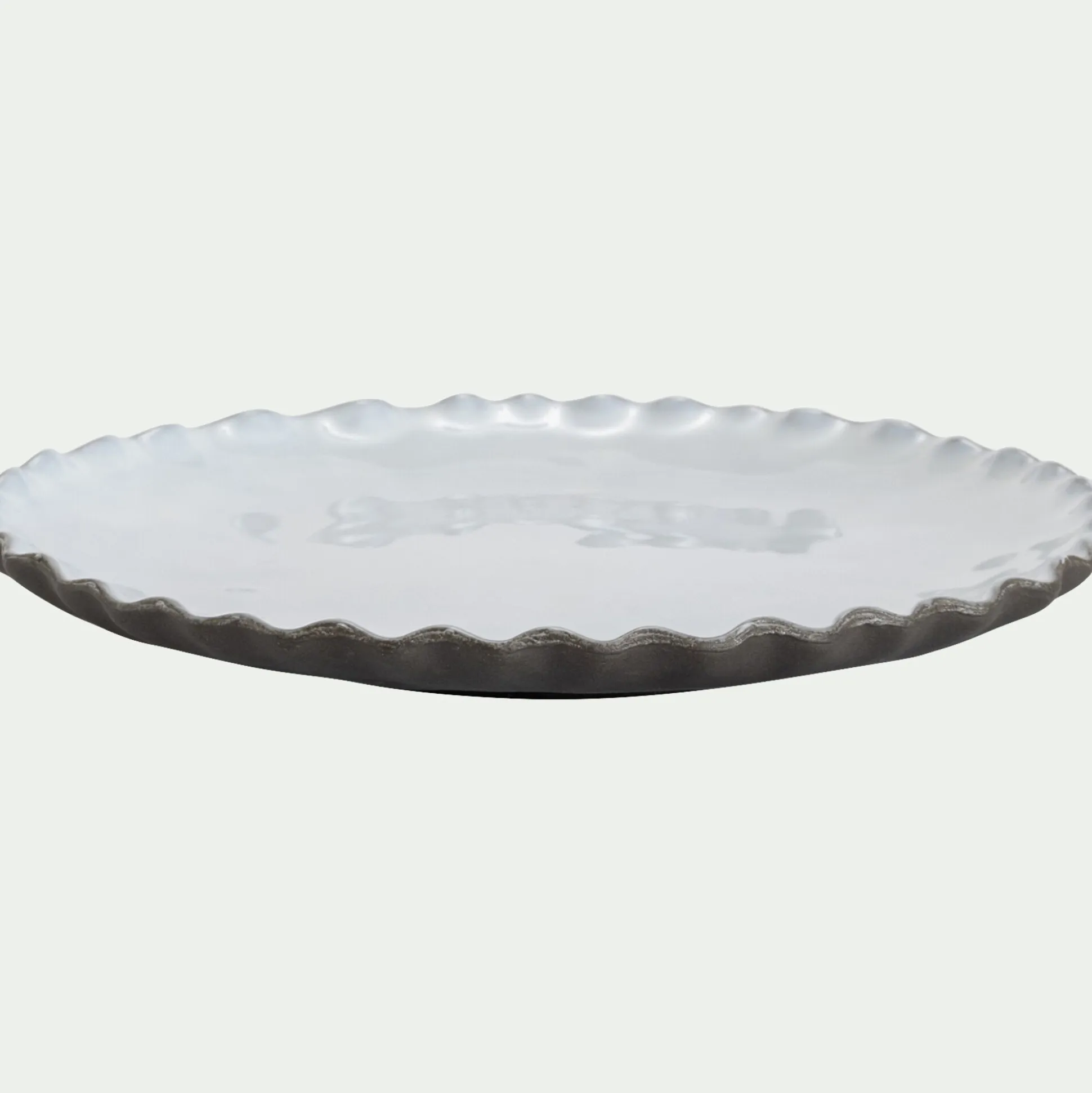 Assiette à dessert en grès D20cm - blanc