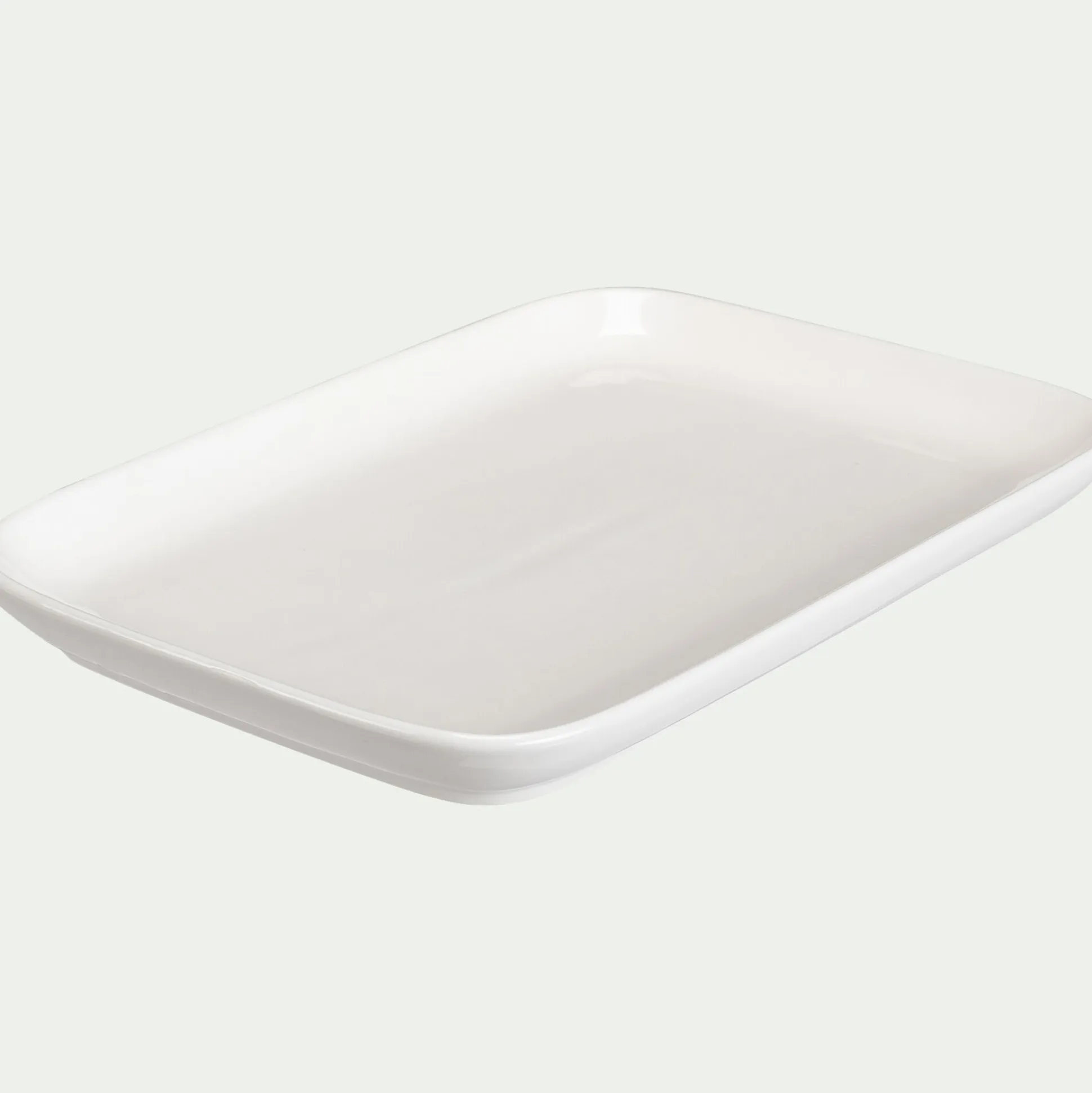 Assiette à dessert en porcelaine 14x21,5cm - blanc