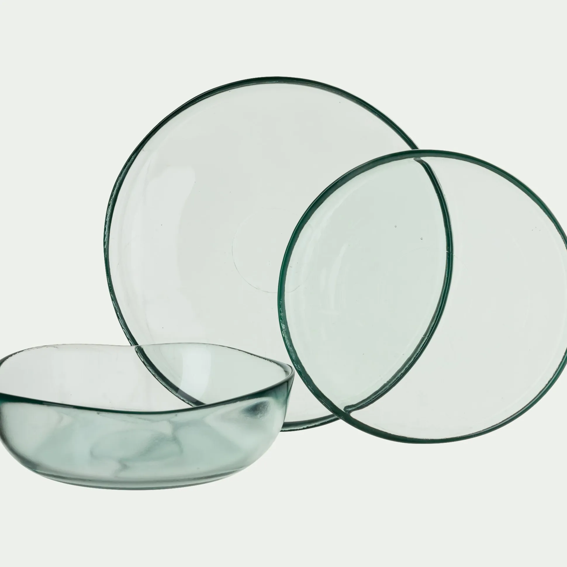 Assiette à dessert en verre D20cm - transparent