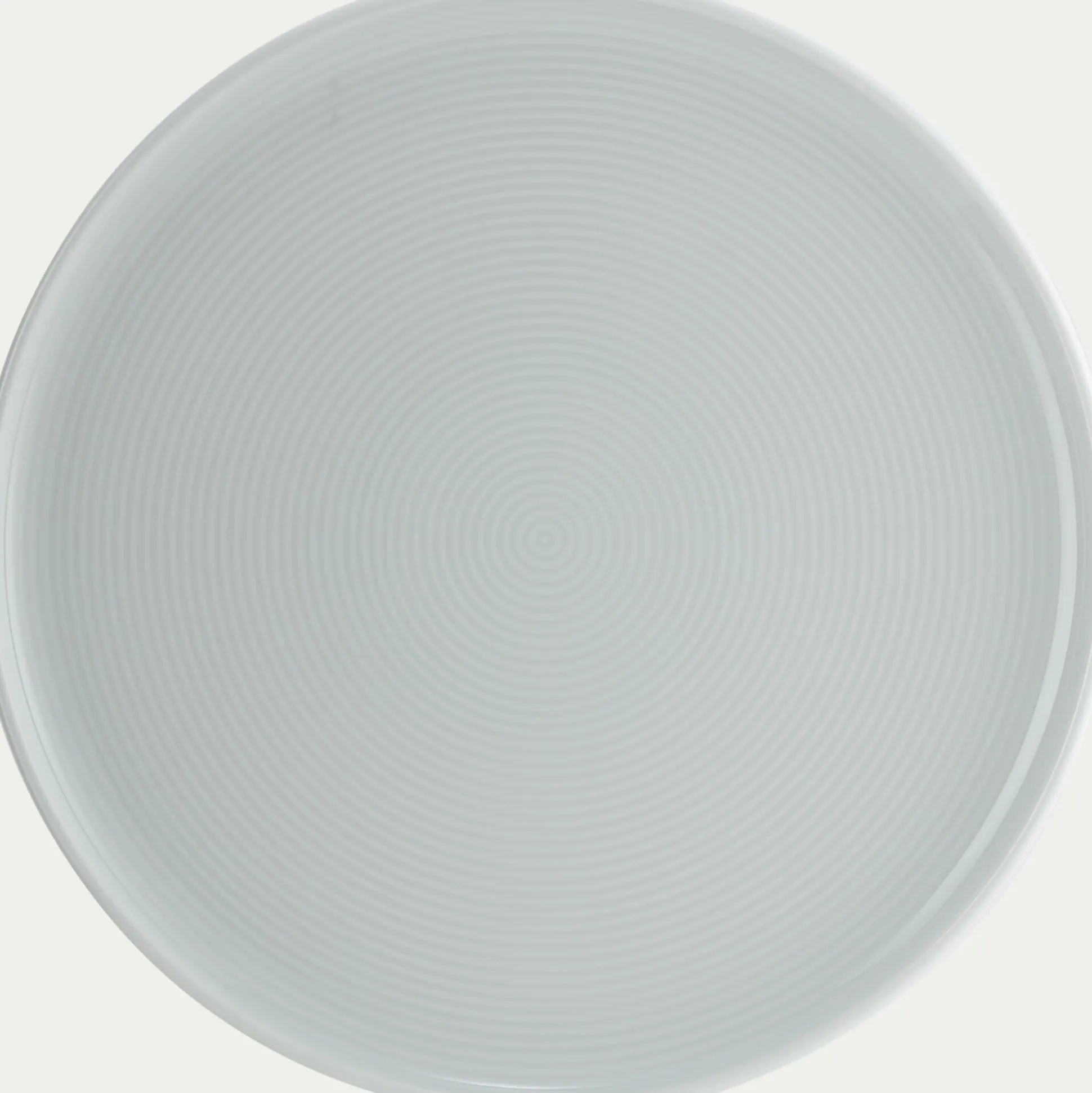 Assiette à dessert spirale en porcelaine D20cm - blanc