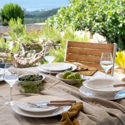 Assiette plate en faïence D26,5cm - blanc