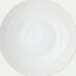Assiette plate en faïence D26,5cm - blanc