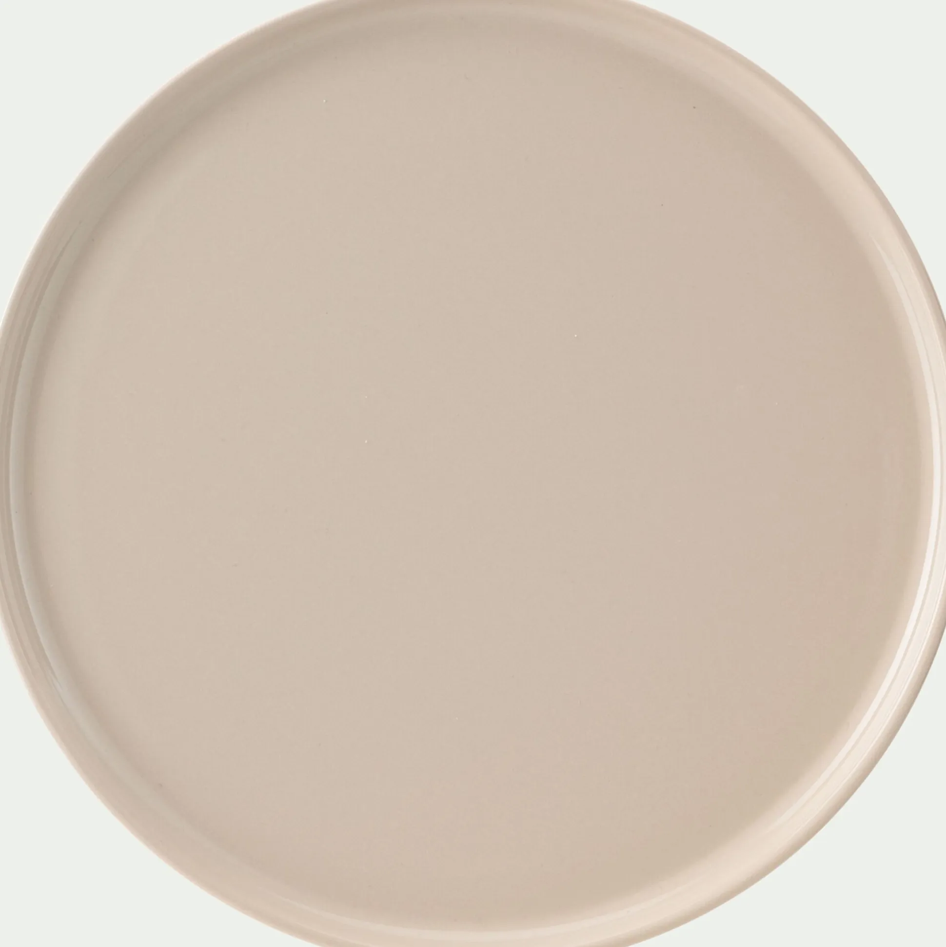 Assiette plate en faïence D28cm - beige alpilles