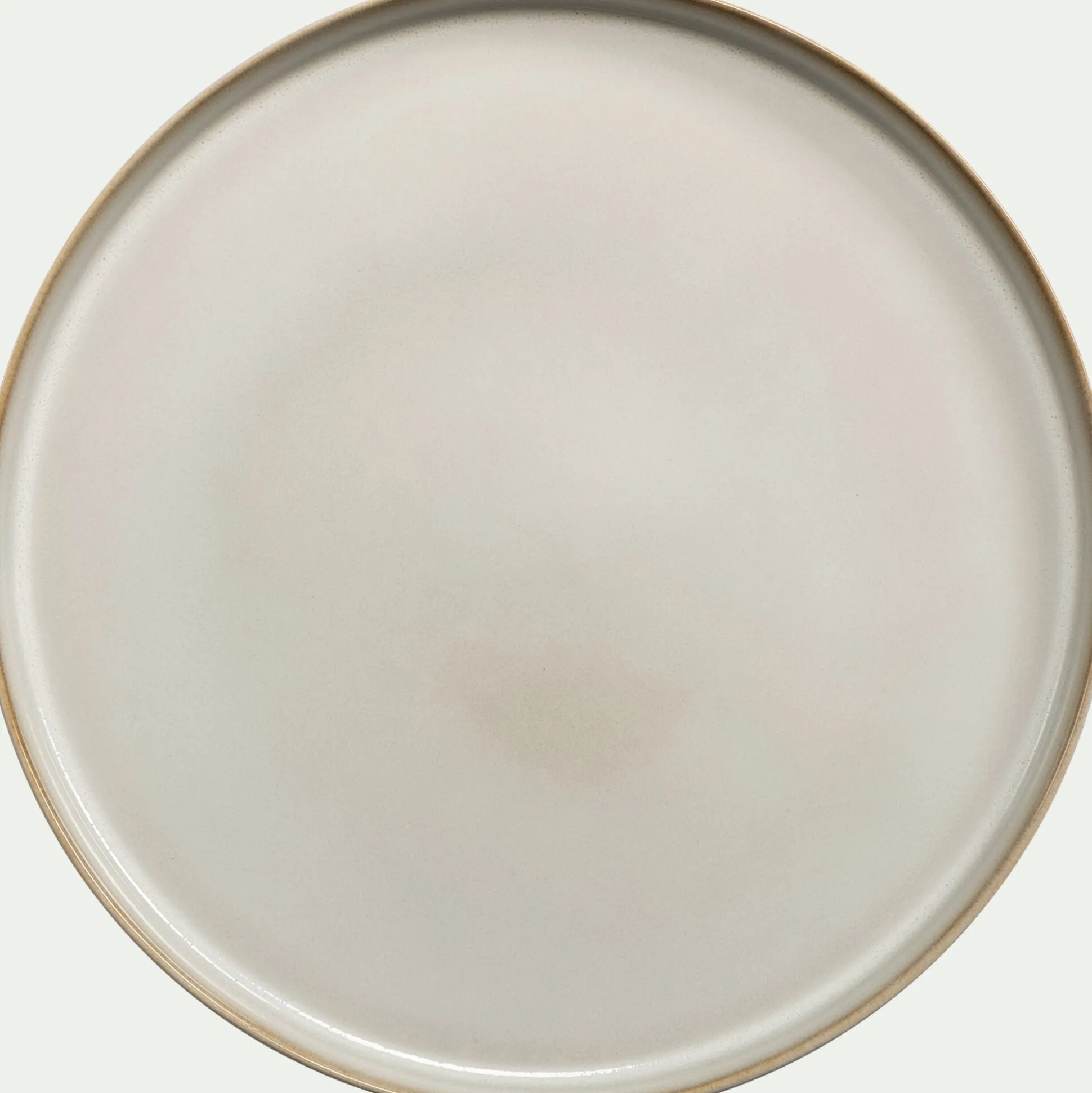 Assiette plate en grès D27cm - beige alpilles