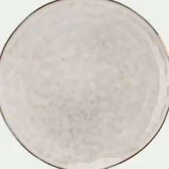 Assiette plate en grès D27,5cm - beige roucas