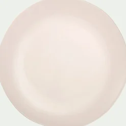 Assiette plate en grès D27,5cm - blanc ventoux