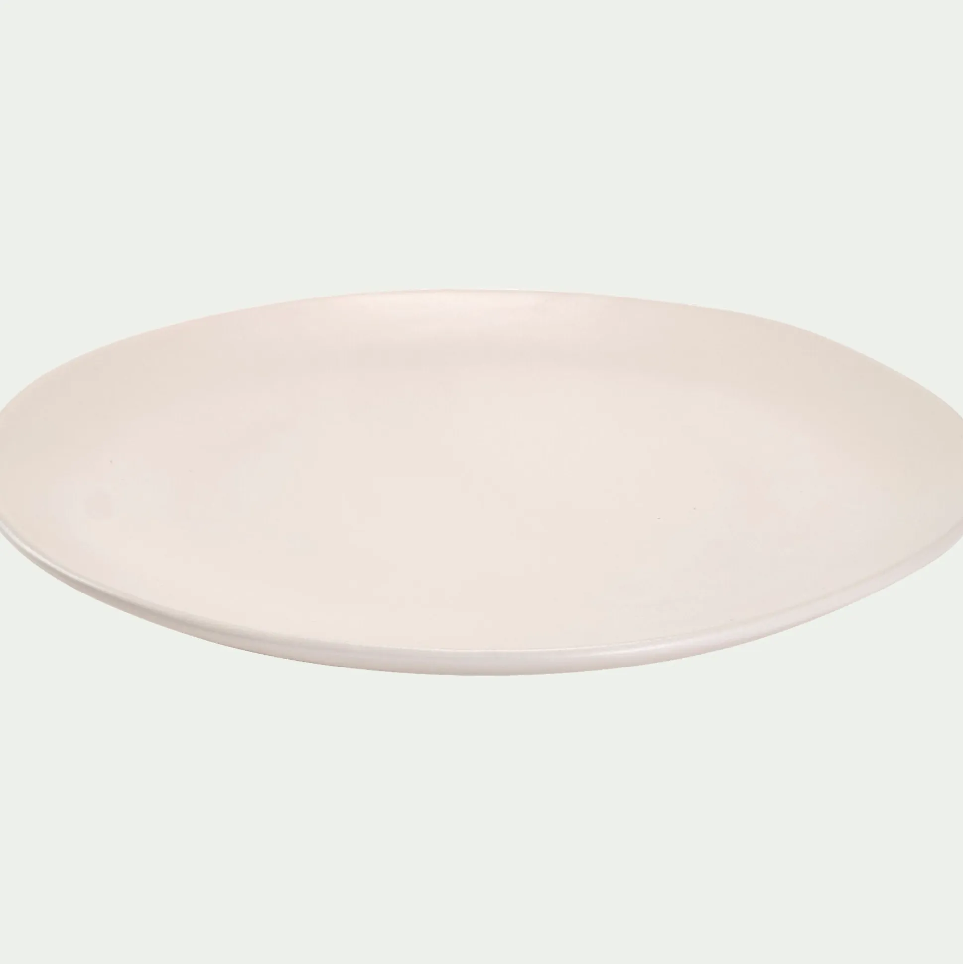 Assiette plate en grès D27,5cm - blanc ventoux