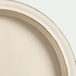 Assiette plate en grès D26cm - blanc ventoux