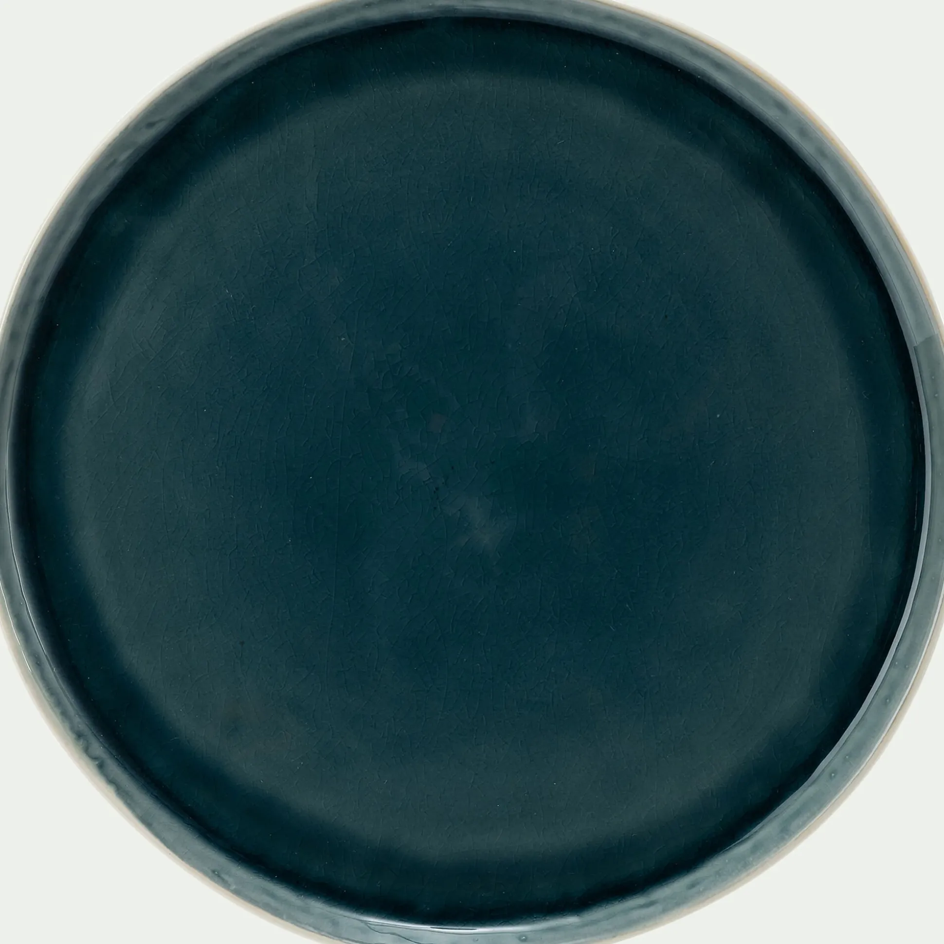Assiette plate en grès D27cm - bleu niolon