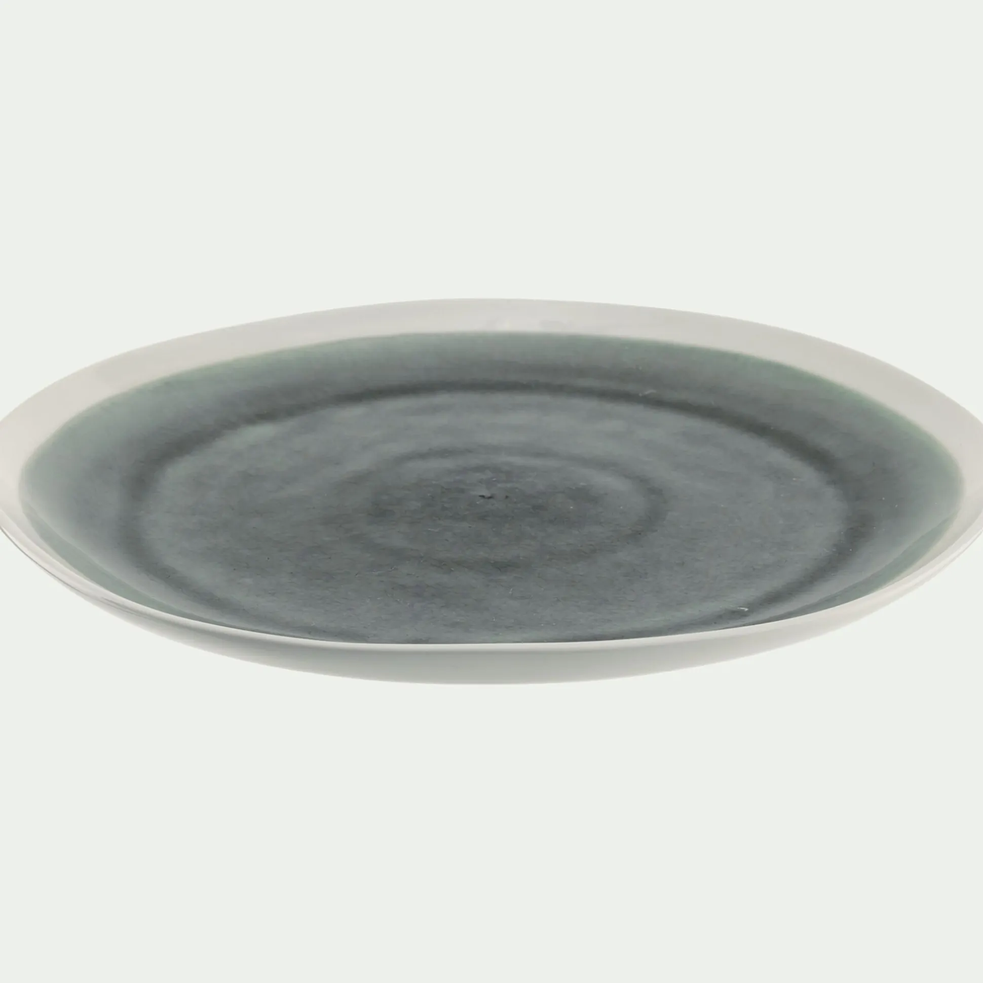 Assiette plate en grès D27,5cm - bleu autan