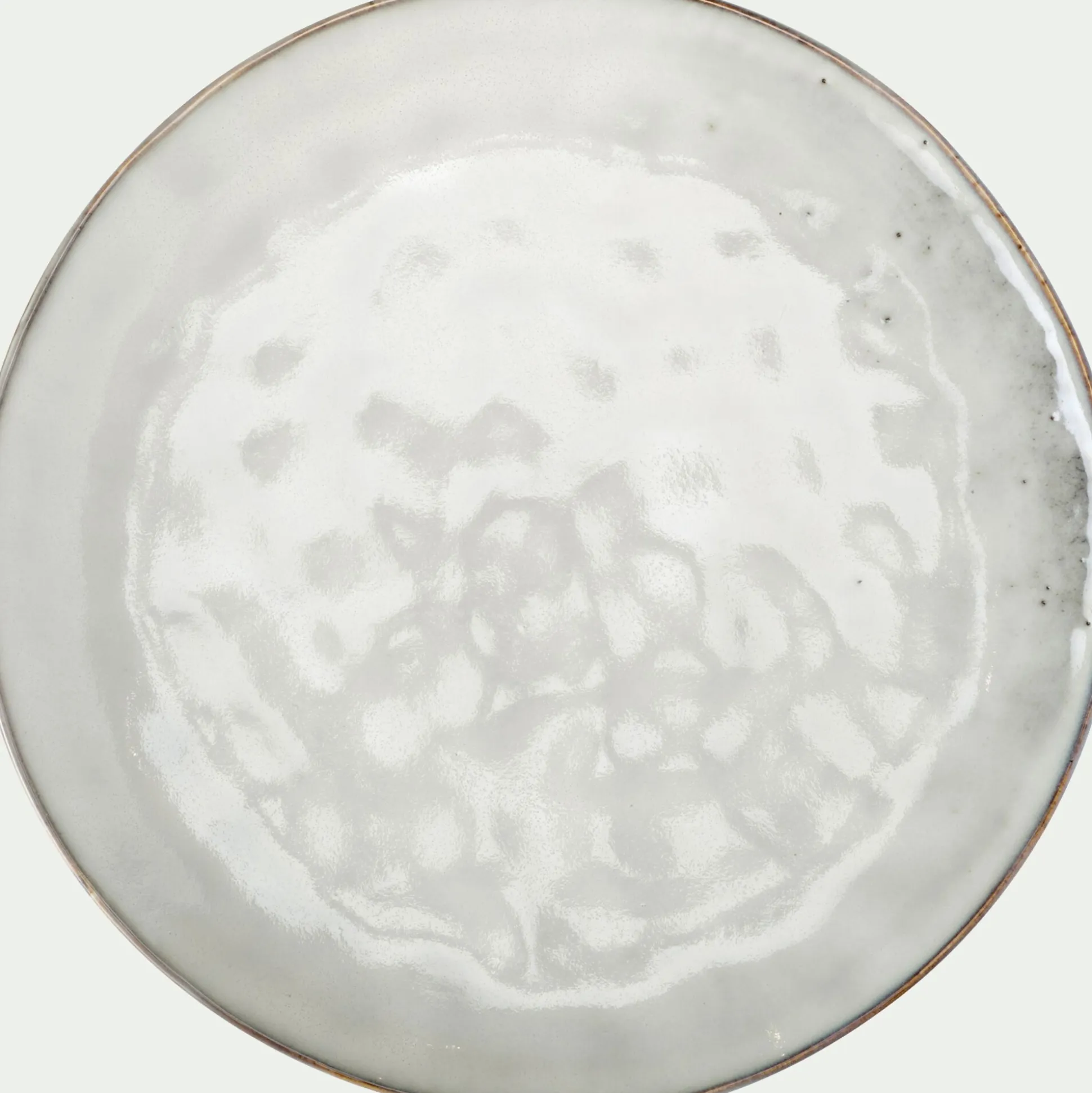 Assiette plate en grès D27,5cm - vert