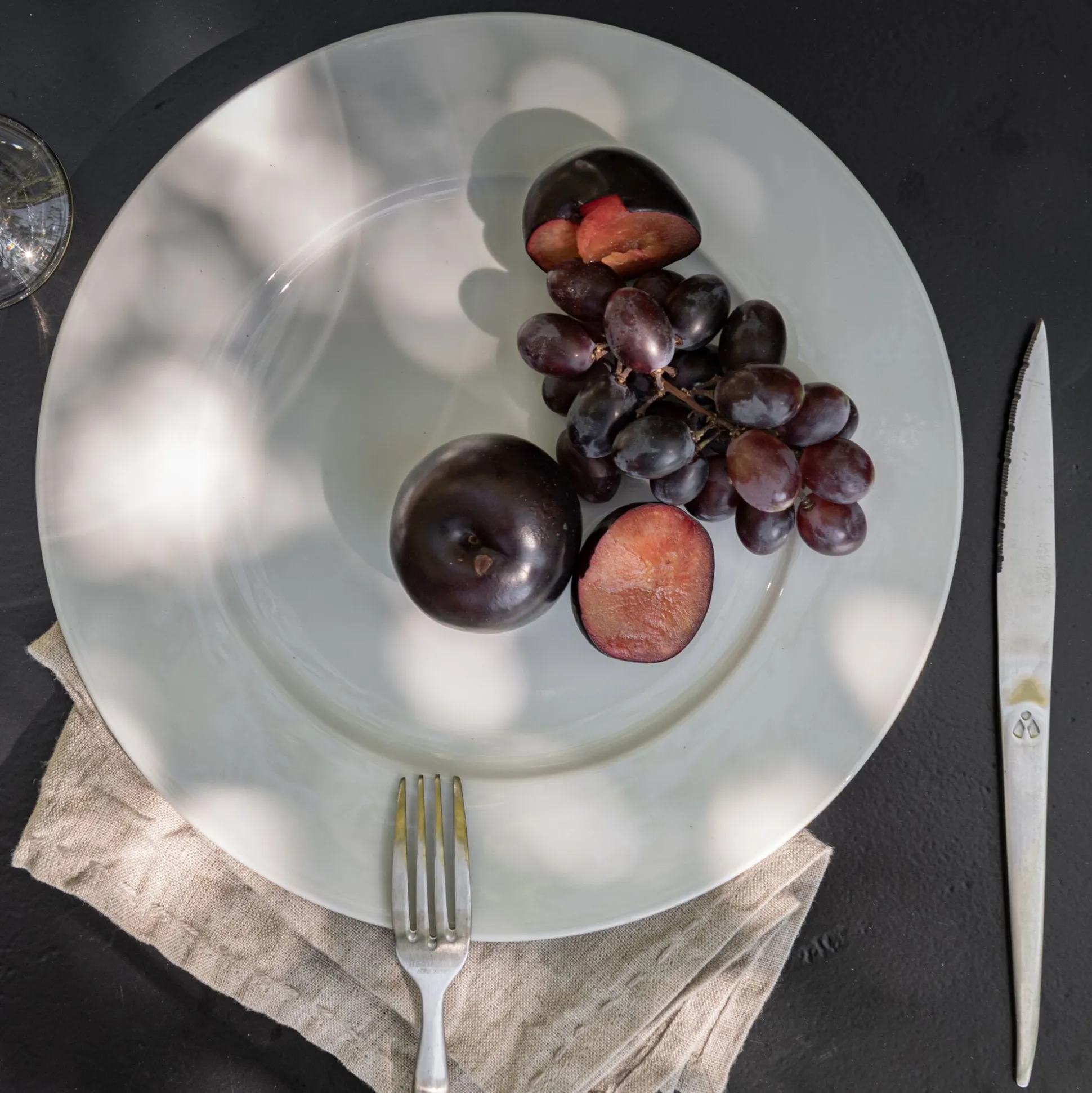 Assiette plate en porcelaine D21cm - blanc