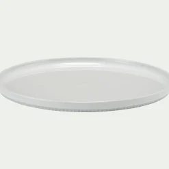 Assiette plate en porcelaine D26cm - blanc