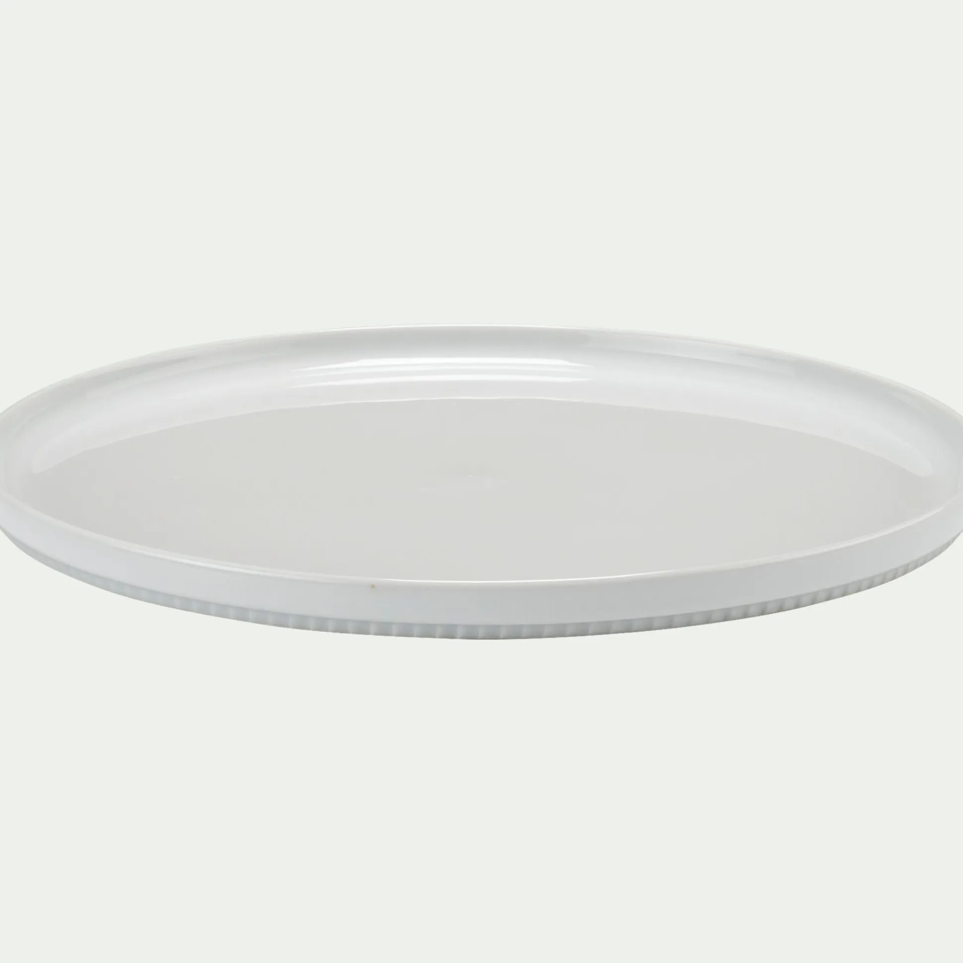 Assiette plate en porcelaine D26cm - blanc