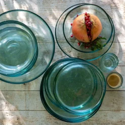 Assiette plate en verre D25cm - transparent