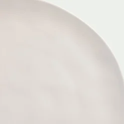 Assiette plate ondulée en faïence D26cm - blanc ventoux