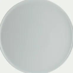 Assiette plate spirale en porcelaine D26cm - blanc