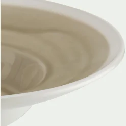 Assiette à risotto en grès D27cm - beige alpilles