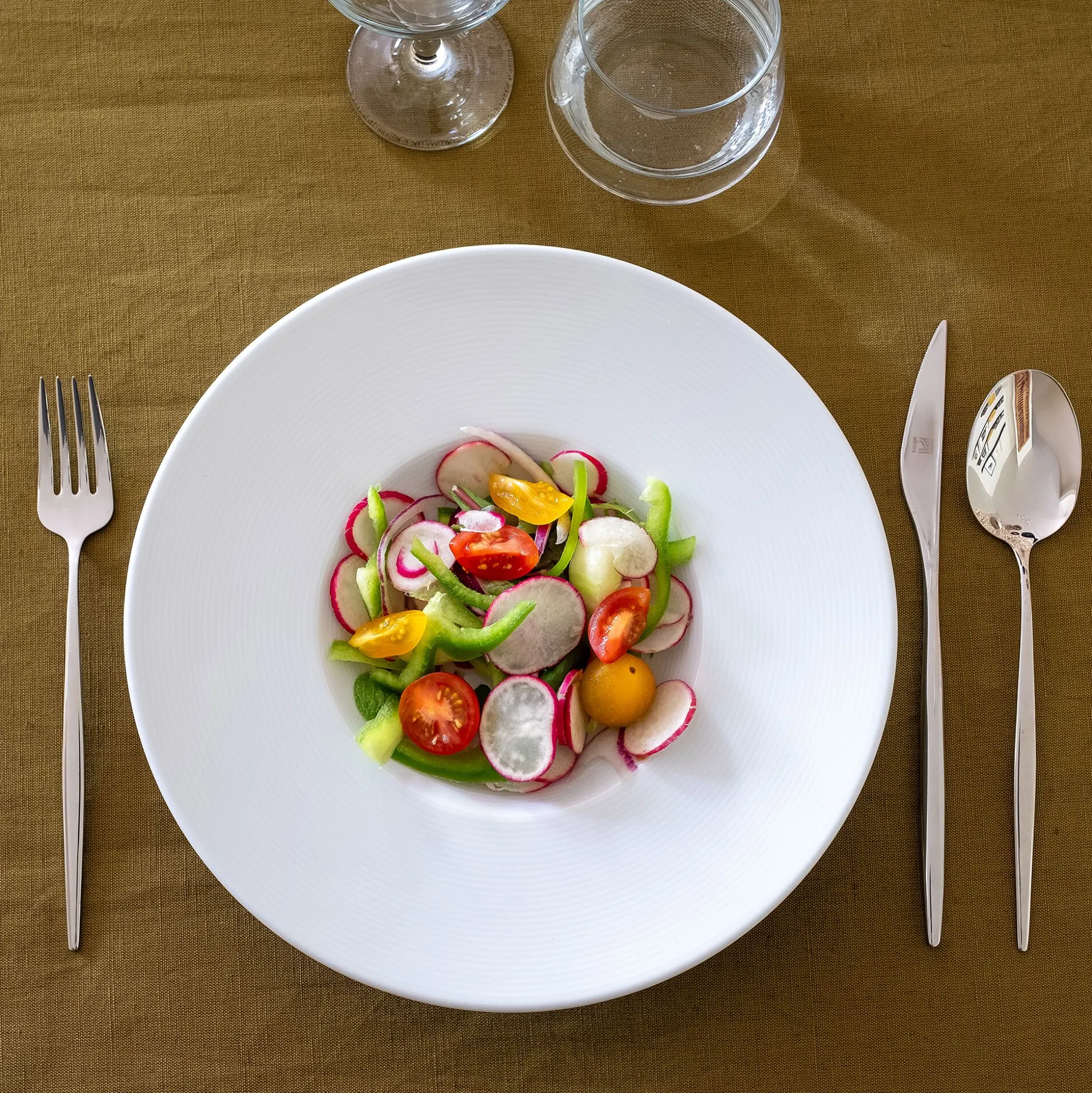 Assiette à risotto en porcelaine qualité hôtelière D27cm - blanc