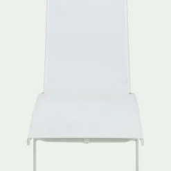 Bain de soleil en aluminium et textilène - blanc