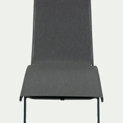 Bain de soleil en aluminium et textilène - noir