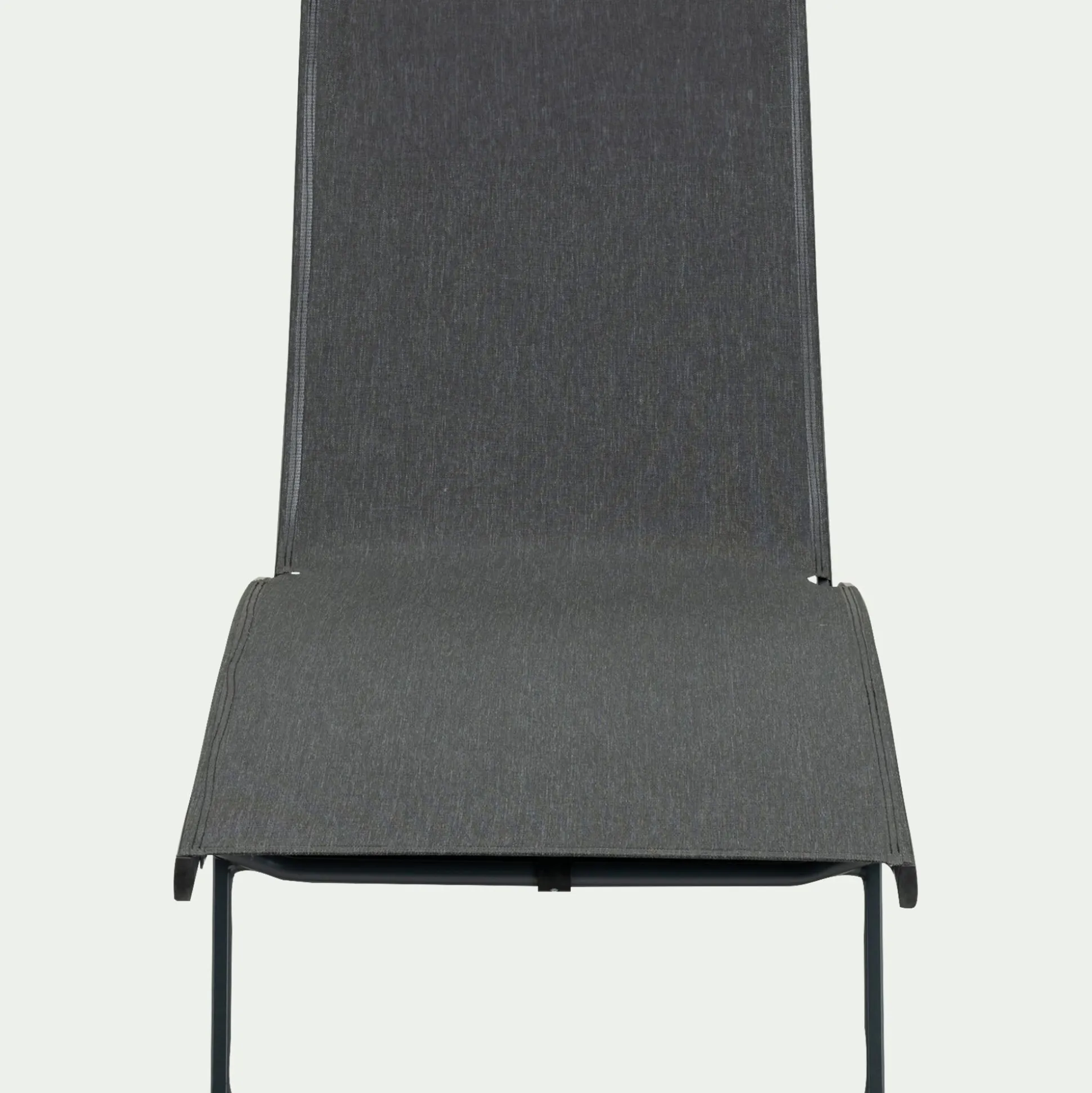 Bain de soleil en aluminium et textilène - noir