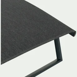 Bain de soleil en aluminium et textilène - noir