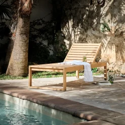 Bain de soleil en eucalyptus FSC - bois clair