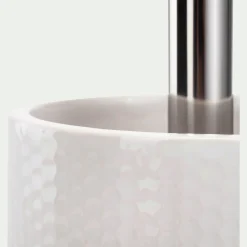 Balai et porte balai WC en céramique - blanc ventoux