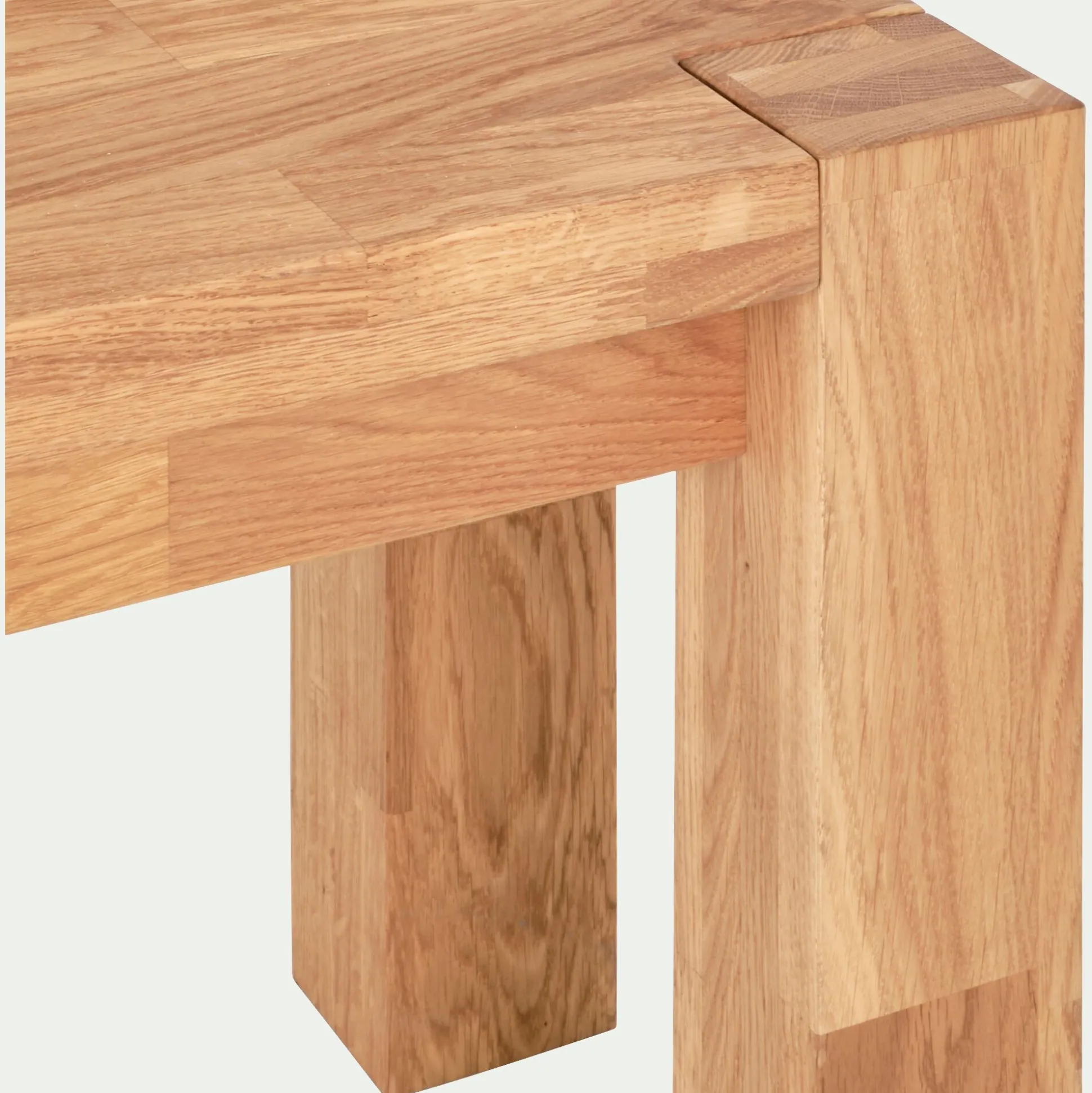 Banc en chêne massif huilé L160cm - bois clair