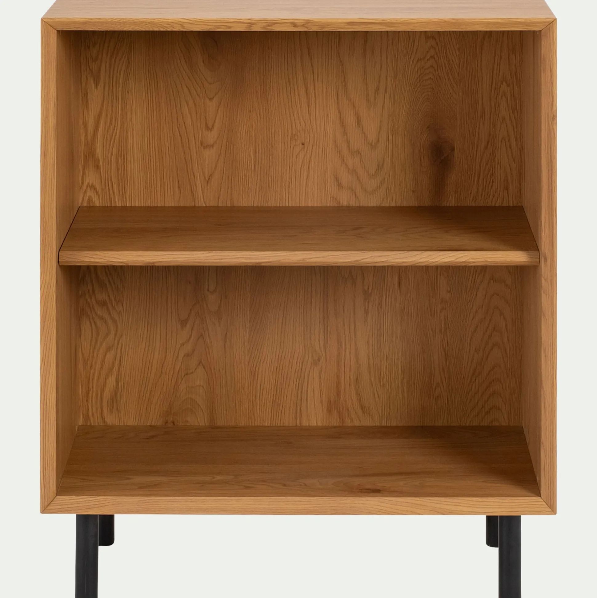 Bibliothèque 2 cases en bois L70xl36xH70cm - bois clair