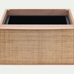 Bloc de 1 tiroir en chêne et raphia L40cm - bois clair