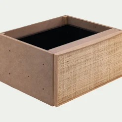 Bloc de 1 tiroir en chêne et raphia L40cm - bois clair
