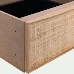 Bloc de 1 tiroir en chêne et raphia L40cm - bois clair