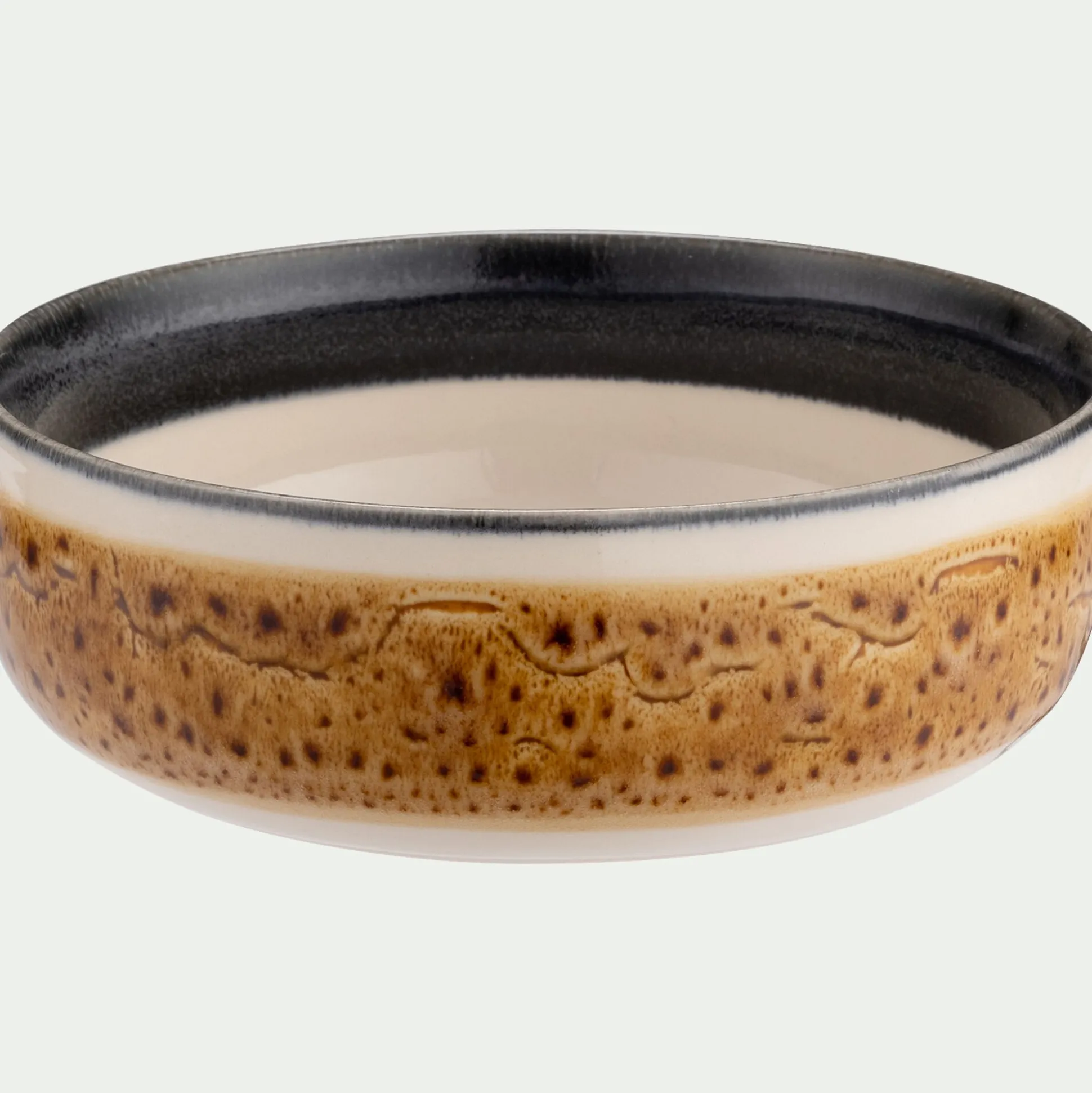 Bol en grès peint D15cm - marron