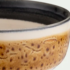 Bol en grès peint D15cm - marron