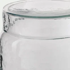 Boîte déco avec couvercle en verre D11cm - transparent